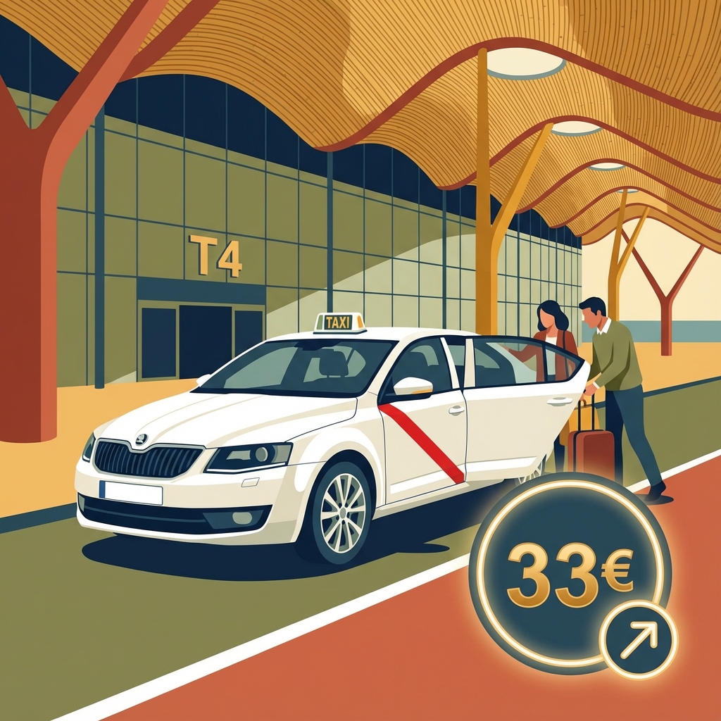 Taxi at Madrid airport